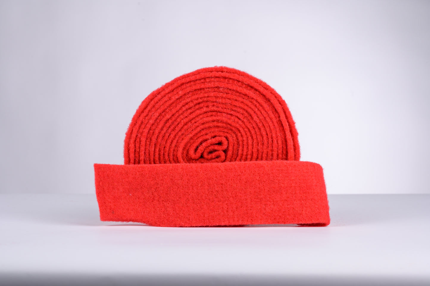 decorative 100% wool felt strip - tomato red