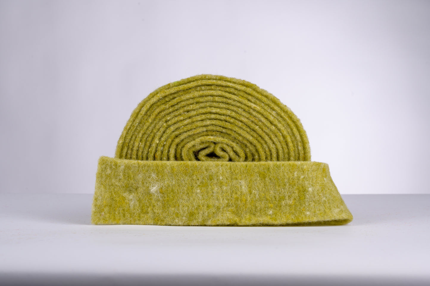 decorative 100% wool felt strip - green lime