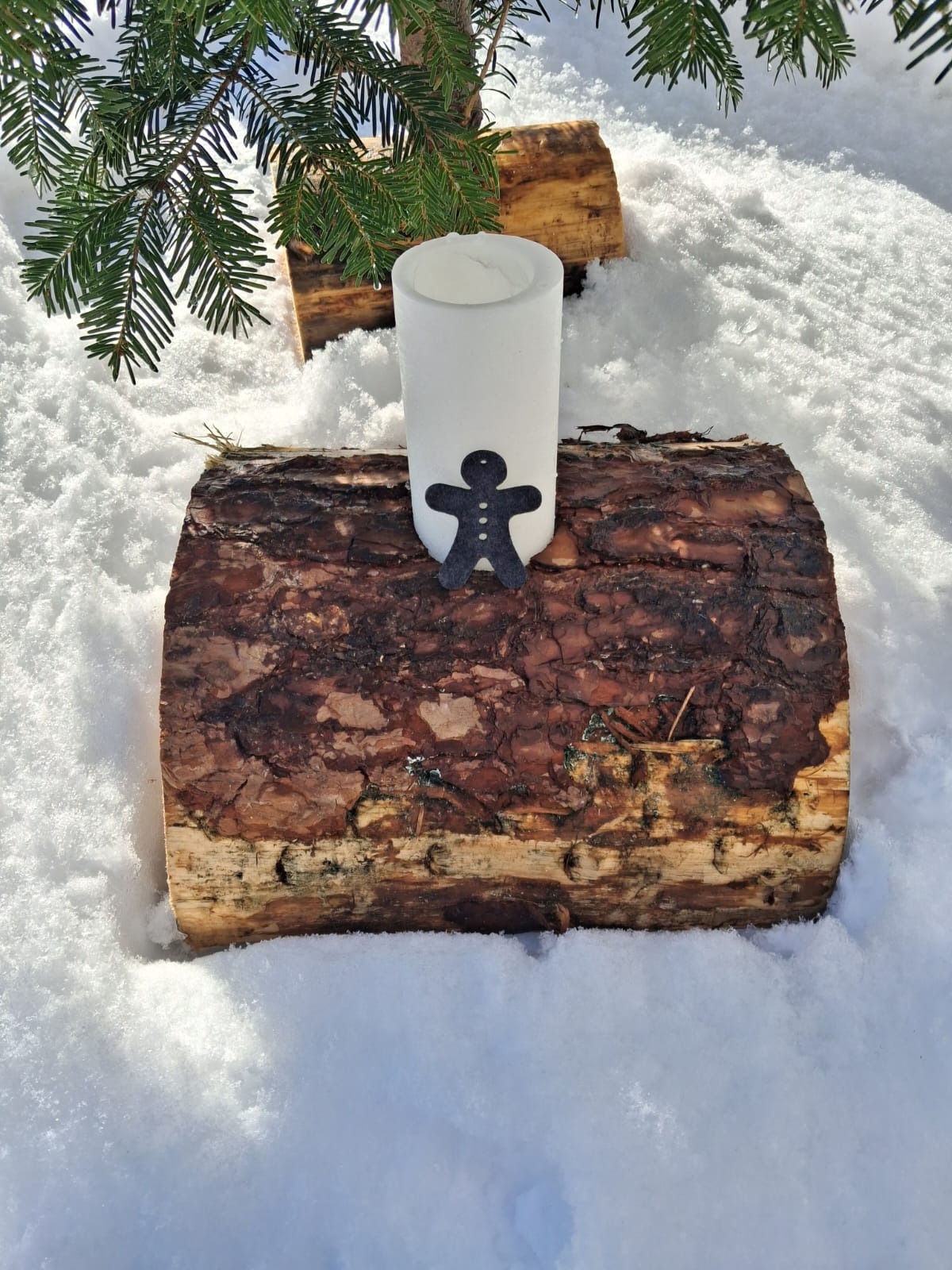 100% wool felt gingerbread men - set #2