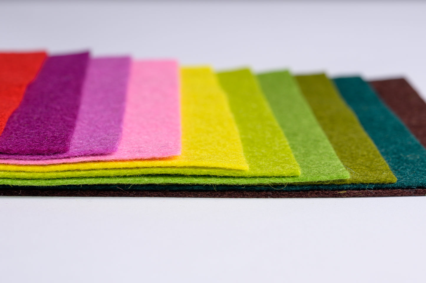 100% wool felt sheets | 1 mm thickness | set #1 of 10 colours