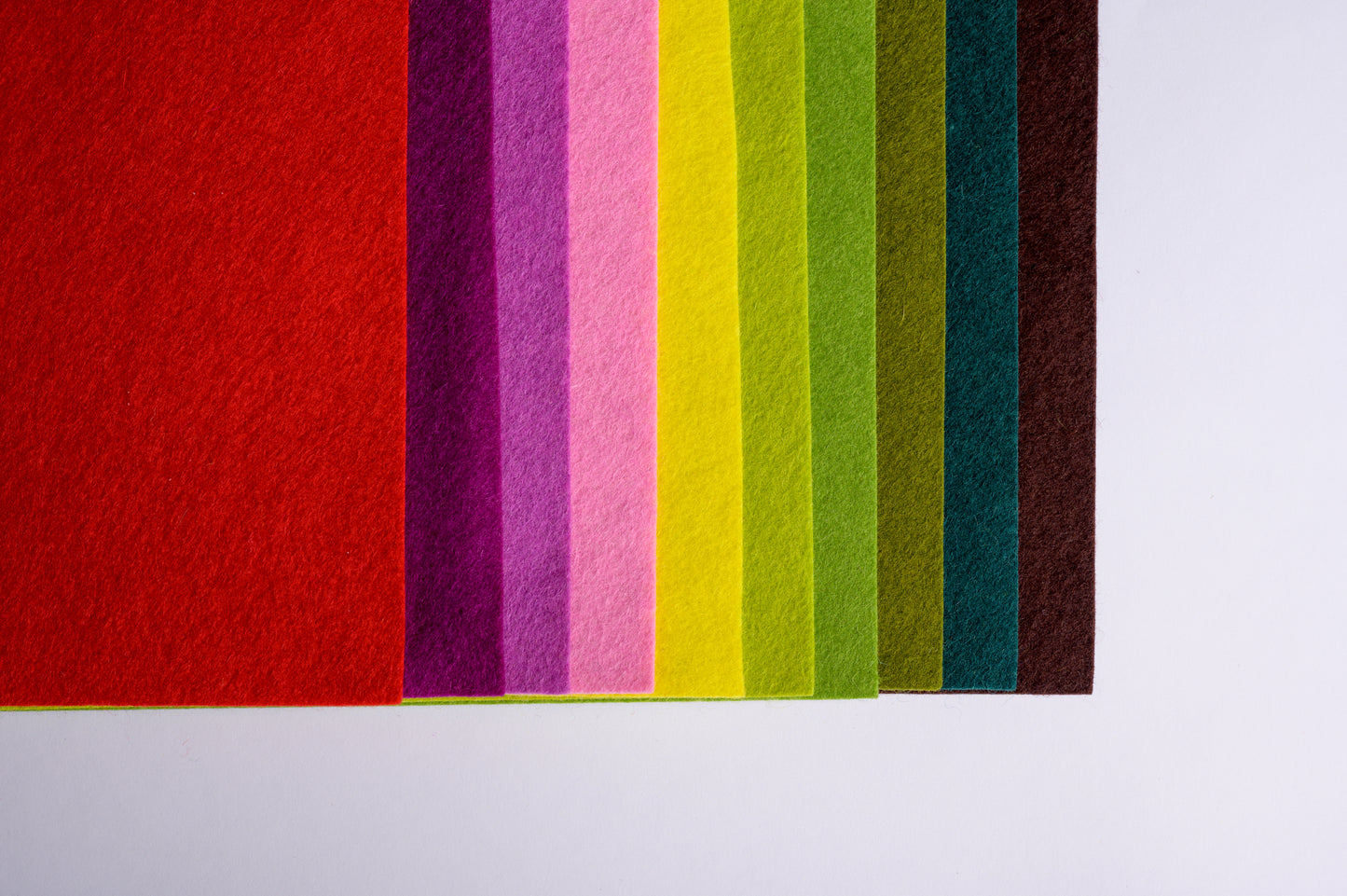 100% wool felt sheets | 1 mm thickness | set #1 of 10 colours