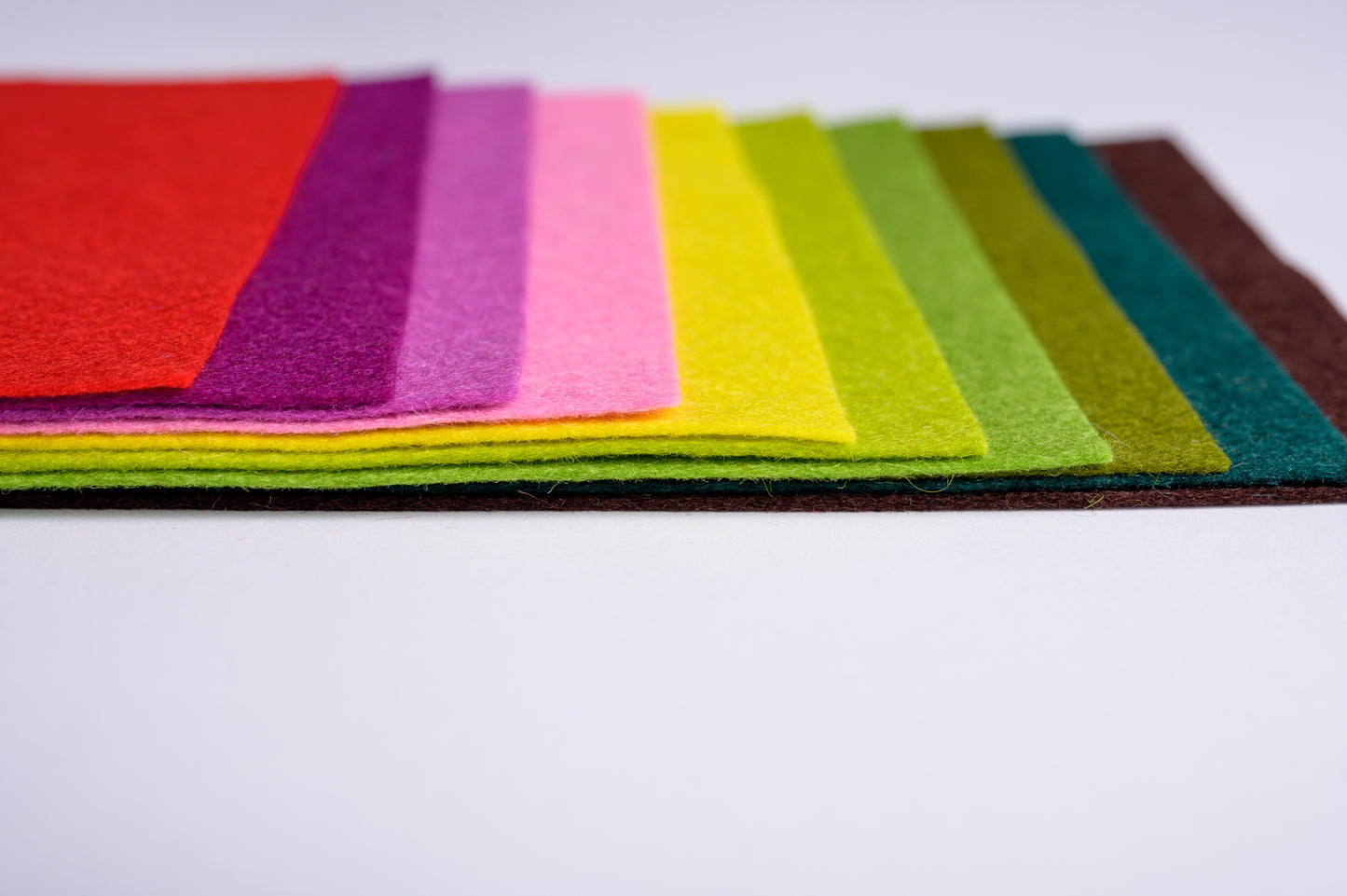 100% wool felt sheets | 1 mm thickness | set #1 of 10 colours
