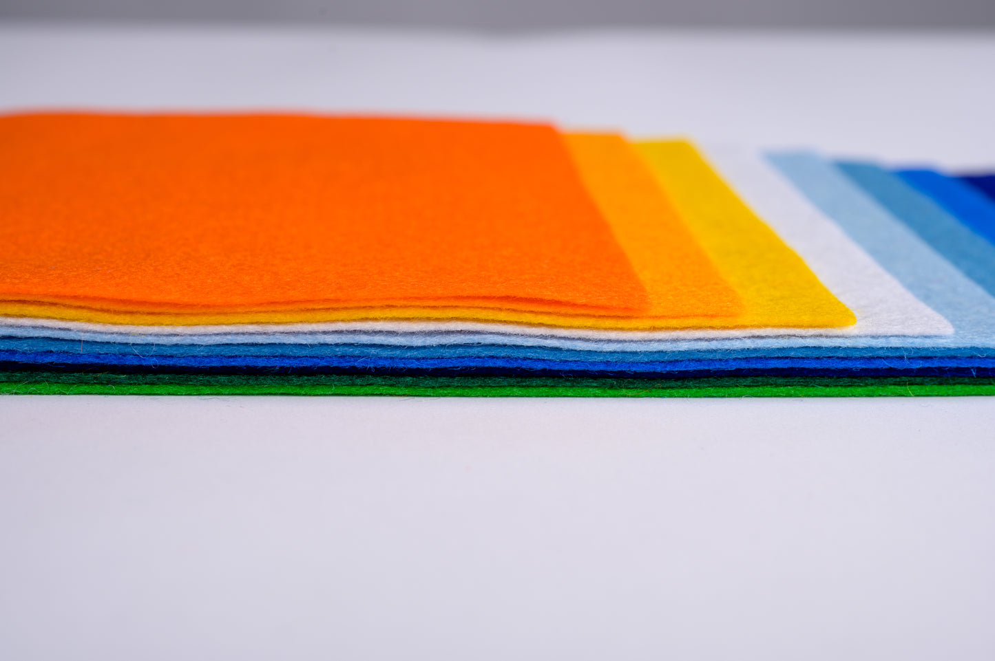 100% wool felt sheets | 1 mm thickness | set #2 of 10 colours