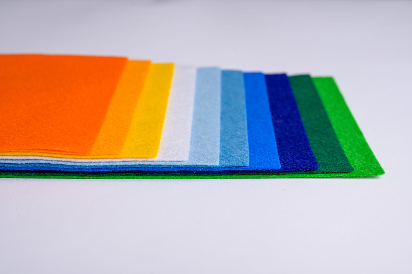 100% wool felt sheets | 1 mm thickness | set #2 of 10 colours