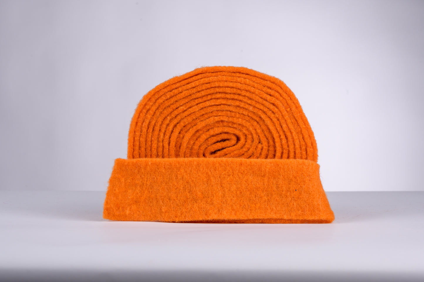 decorative 100% wool felt strip - pumpkin orange