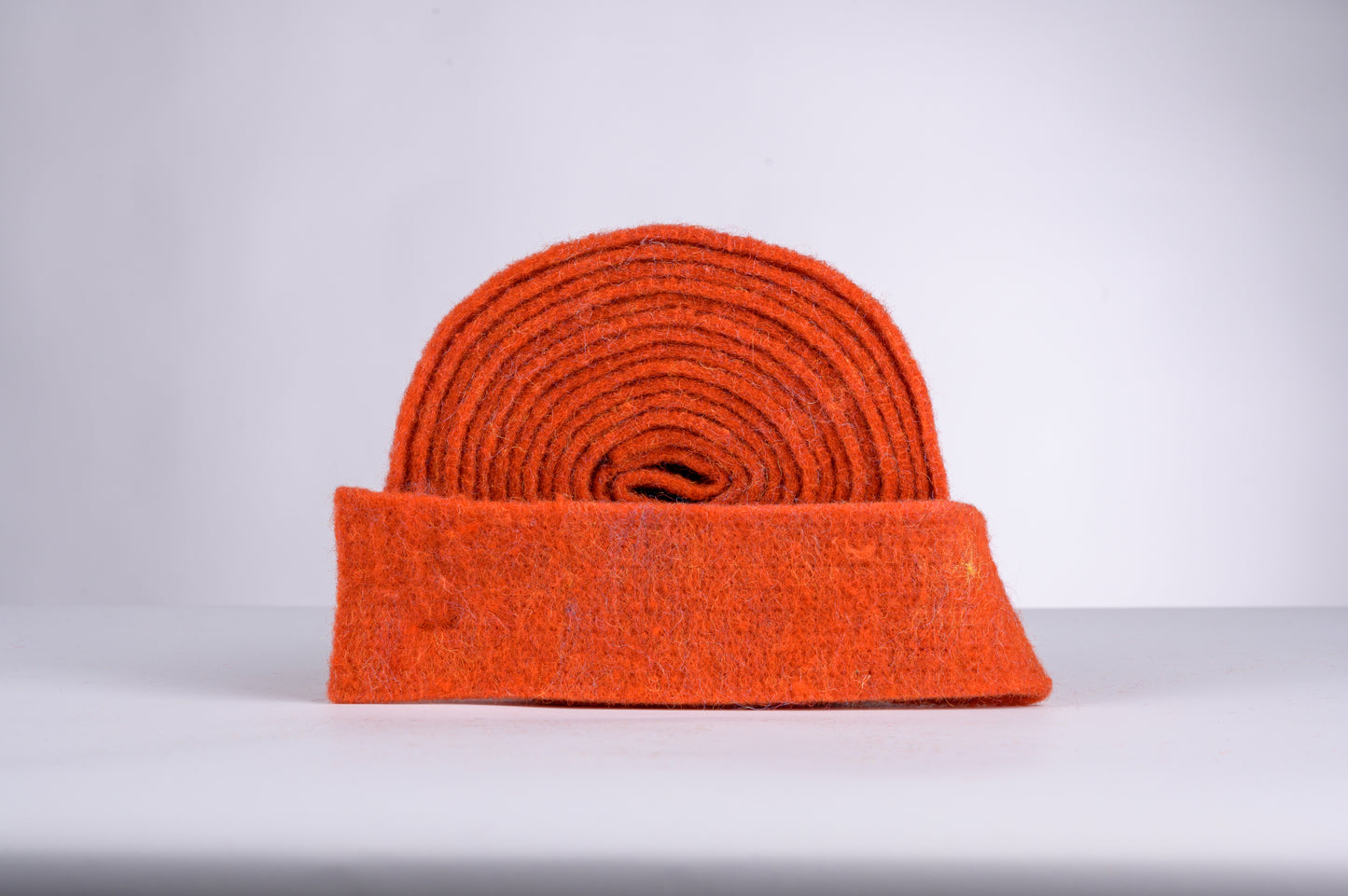 decorative 100% wool felt strip - strong orange