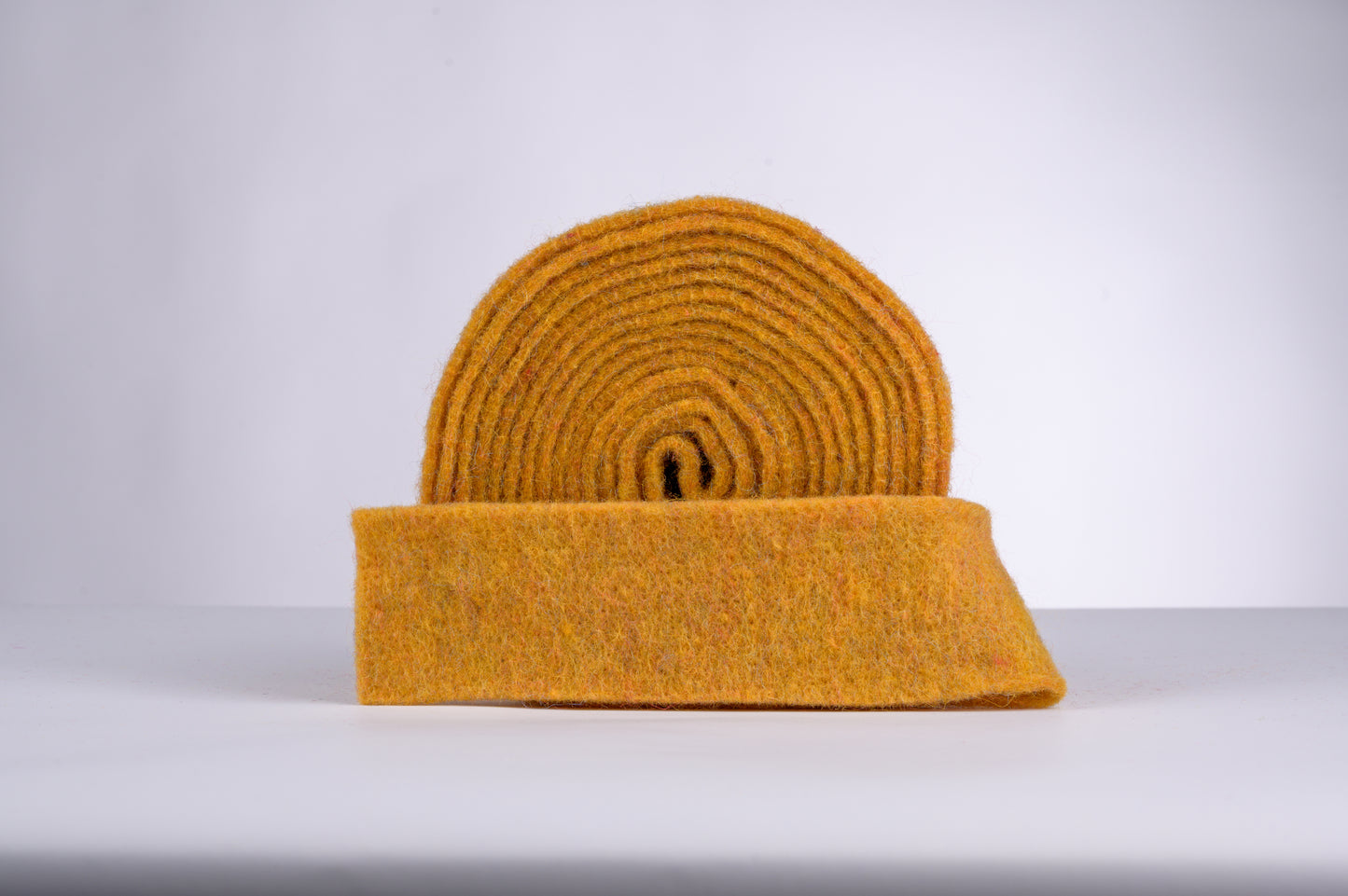 decorative 100% wool felt strip -  mustard orange