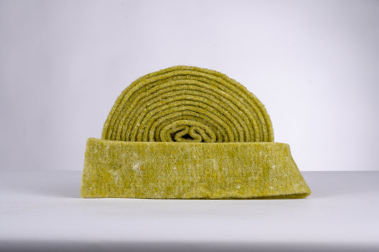 decorative 100% wool felt strip -  green lime