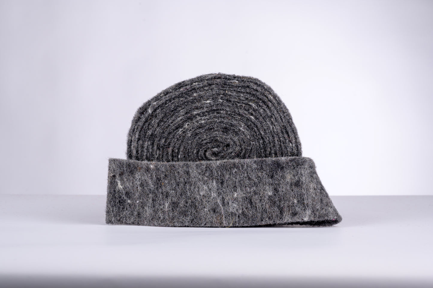 decorative 100% wool felt strip - dark grey