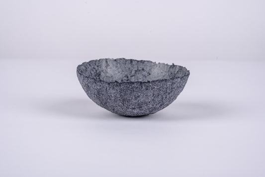 Paper Bowl - dark grey cement - size small